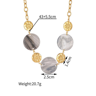 Jewelry Casual Round 304 Stainless Steel Necklace
