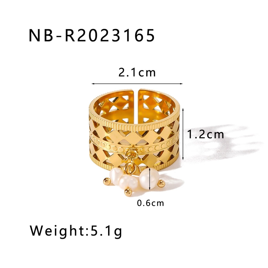 Jewelry Vintage Style Simple Style Geometric 304 Stainless Steel 18K Gold Plated Open Rings