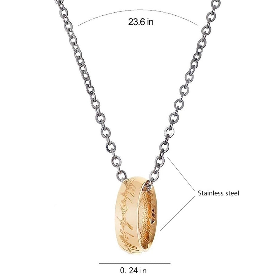 Jewelry Streetwear Letter 304 Stainless Steel Plating Pendant Necklace