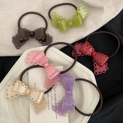 Women's Classic Style Korean Style IG Style Bow Knot Acetic acid sheets Hair Tie