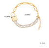 Elegant Streetwear Rectangle Titanium Steel Zircon Bracelets In Bulk
