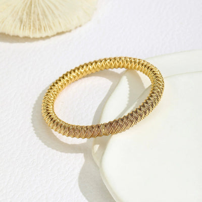 Simple Style Solid Color 304 Stainless Steel Bangle In Bulk