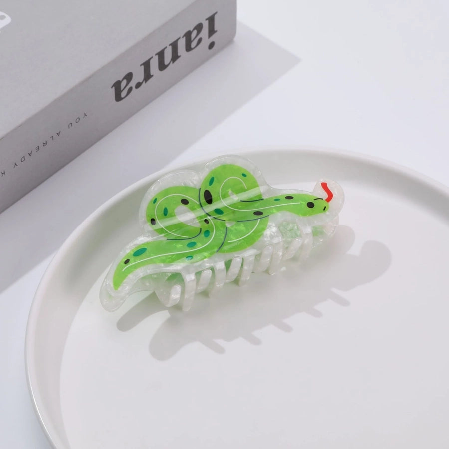 Women's Cute Simple Style Snake Acetic acid sheets Hair Claws