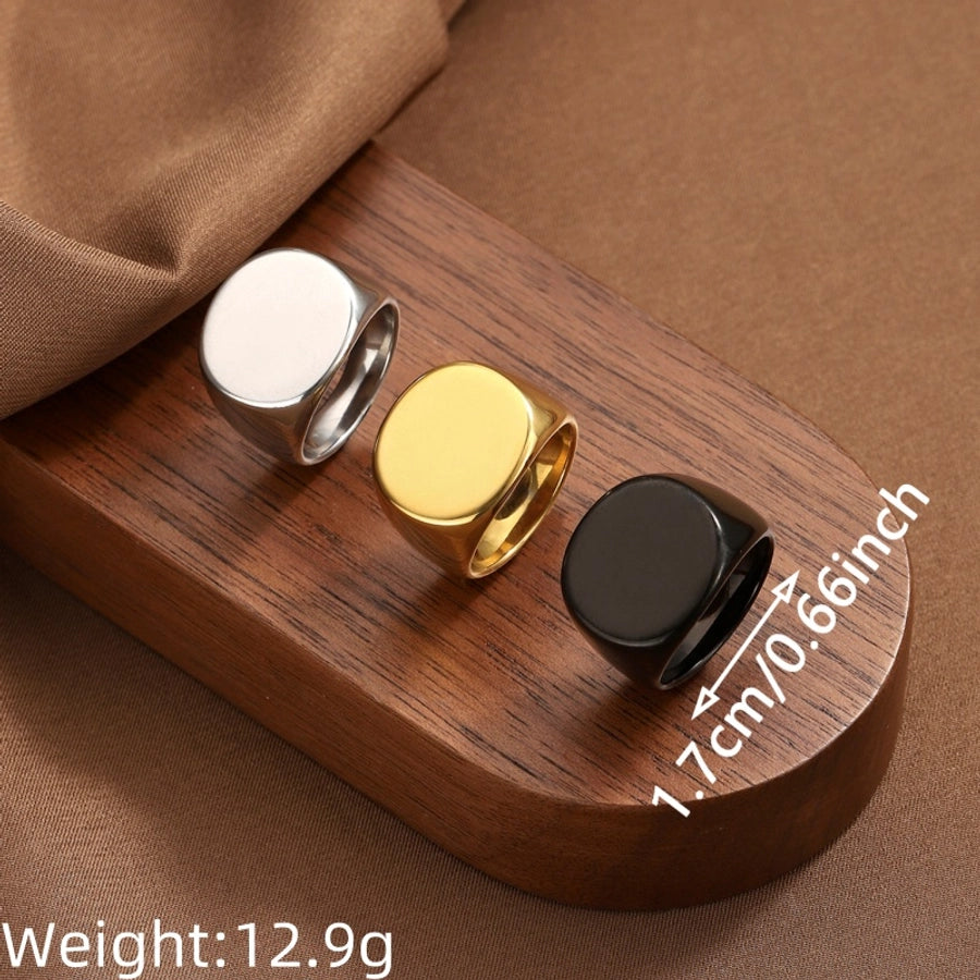 Jewelry Simple Style Streetwear Geometric 304 Stainless Steel Rings