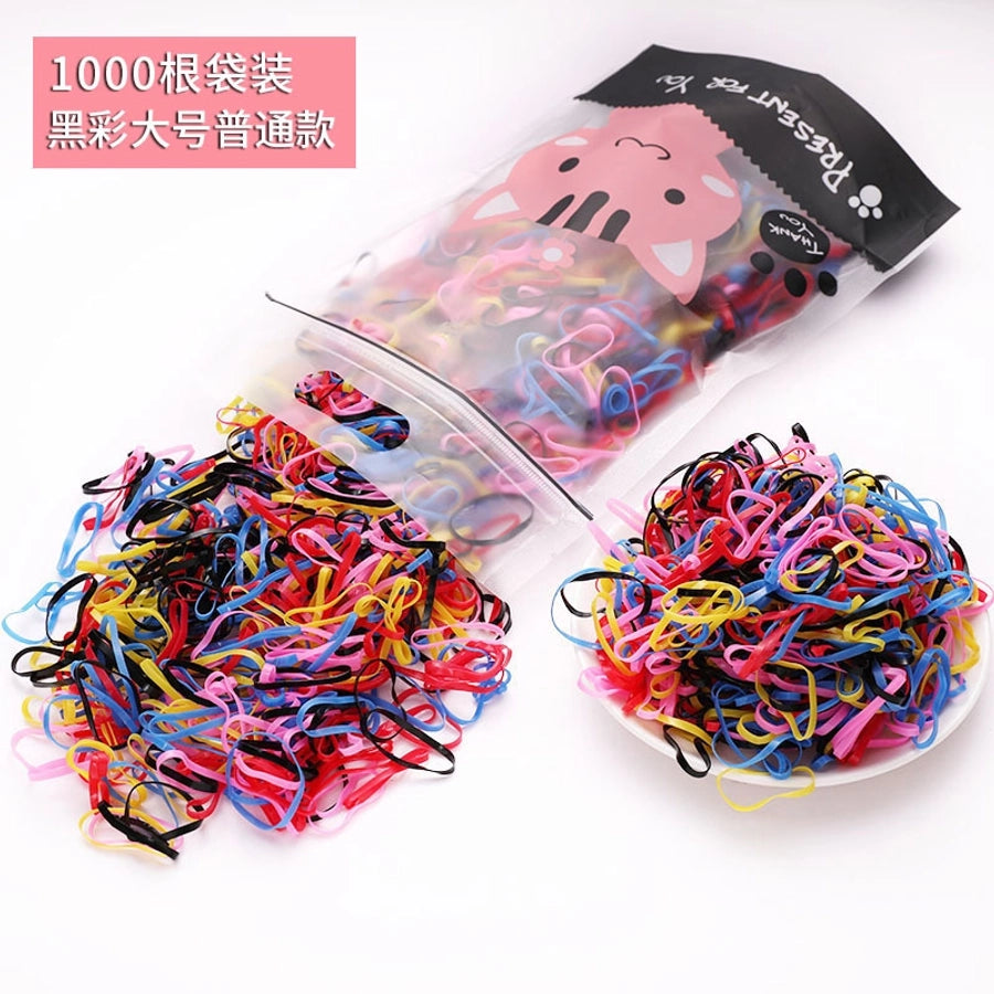 children's headdress rubber band hair tie black rubber band thickened hair rope