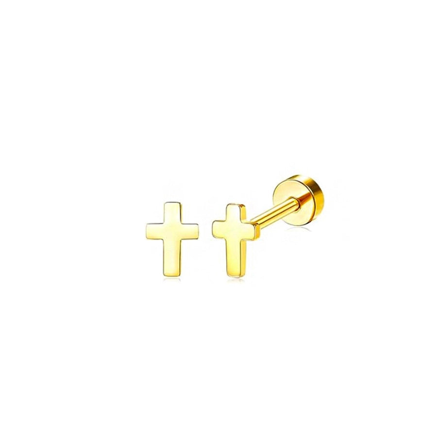1 Piece Casual Formal Simple Style Star 316 Stainless Steel  Zircon 14K Gold Plated Ear Studs