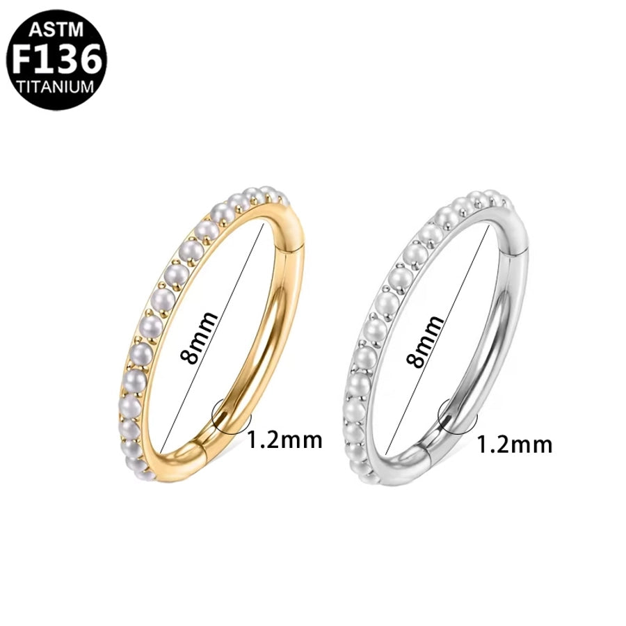 1 Piece Nose Rings & Studs Simple Style Classic Style O-Shape Pure Titanium Titanium Alloy Zircon 14K Gold Plated White Gold Plated Ear Cartilage Rings & Studs Nose Rings & Studs