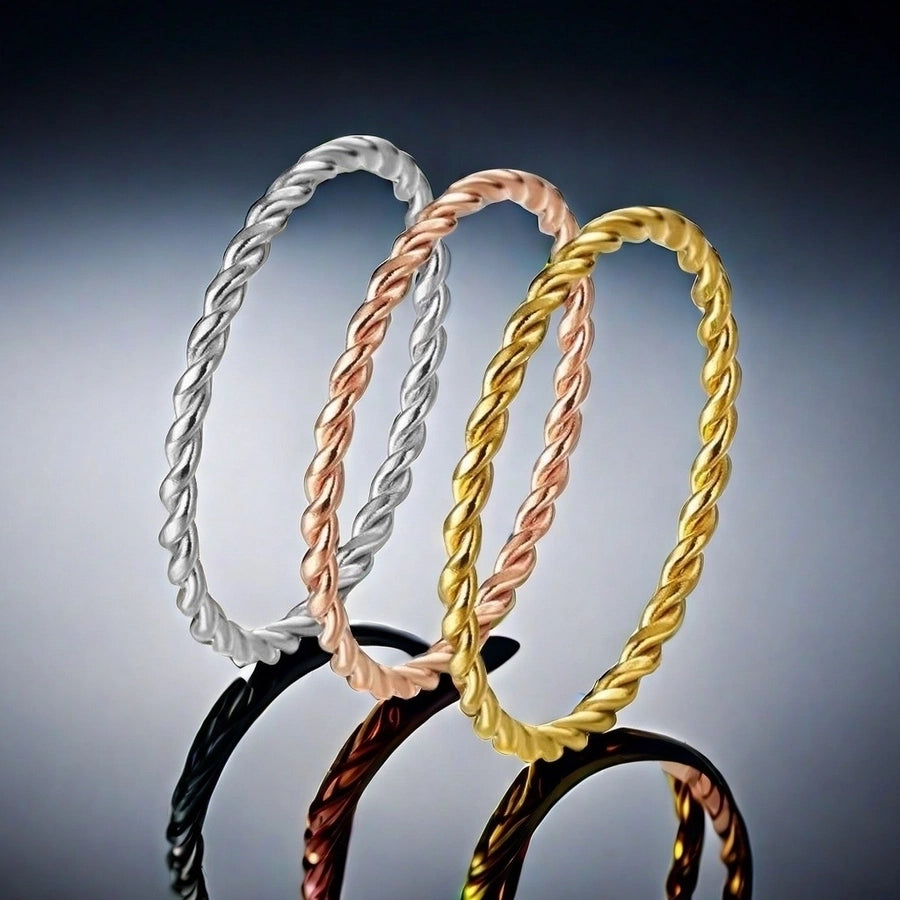 Jewelry Elegant Geometric Titanium Steel Plating Rings