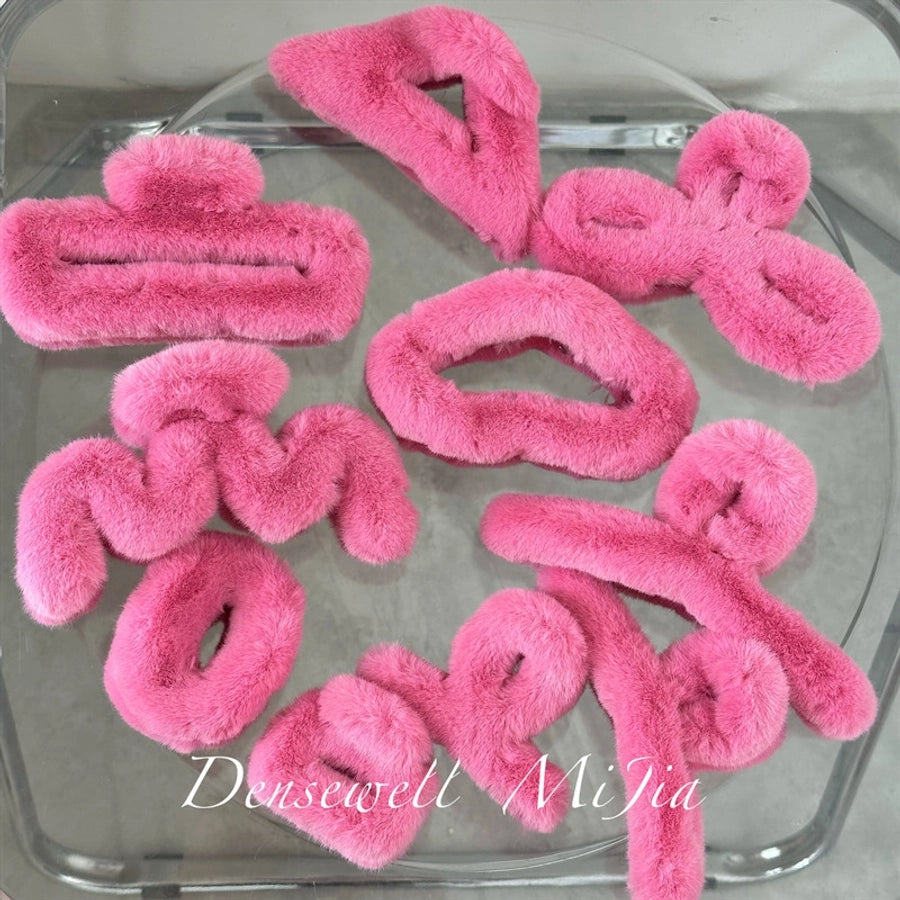 simple style solid color cloth hair claws