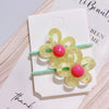 fashion flower mixed materials handmade hair tie 1 pair