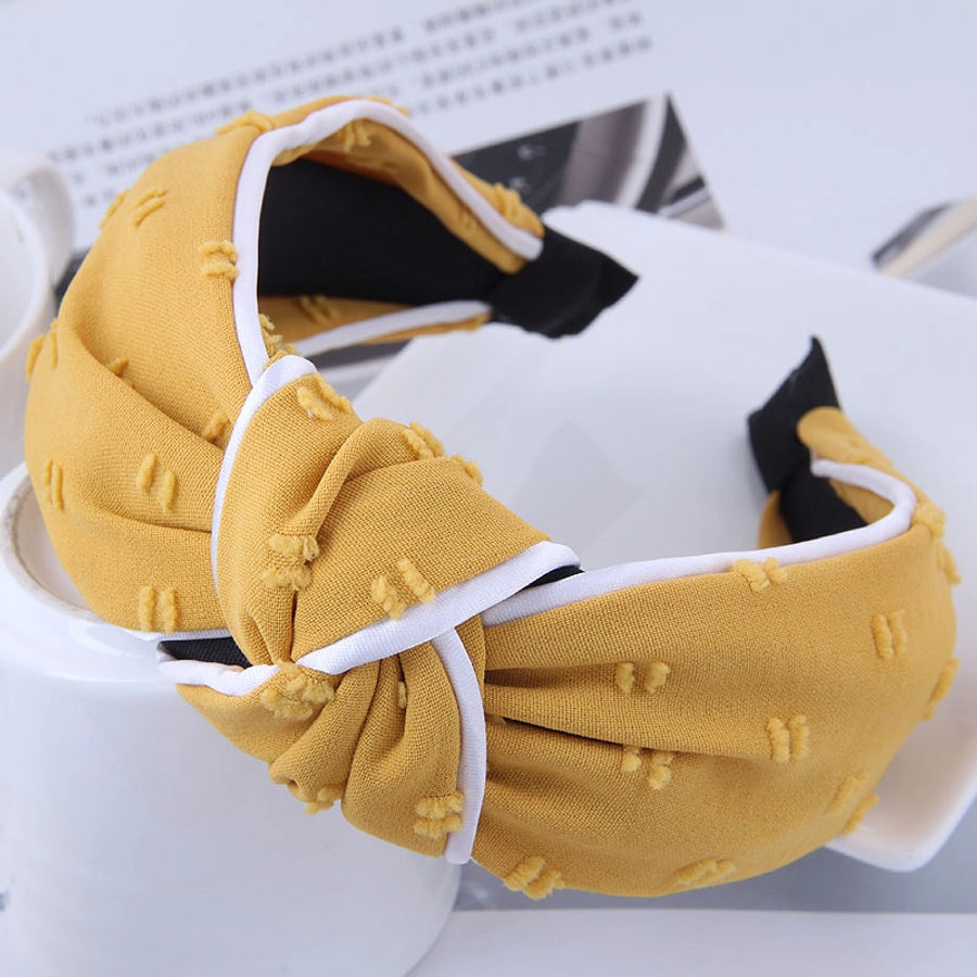 simple style solid color cloth patchwork hair band