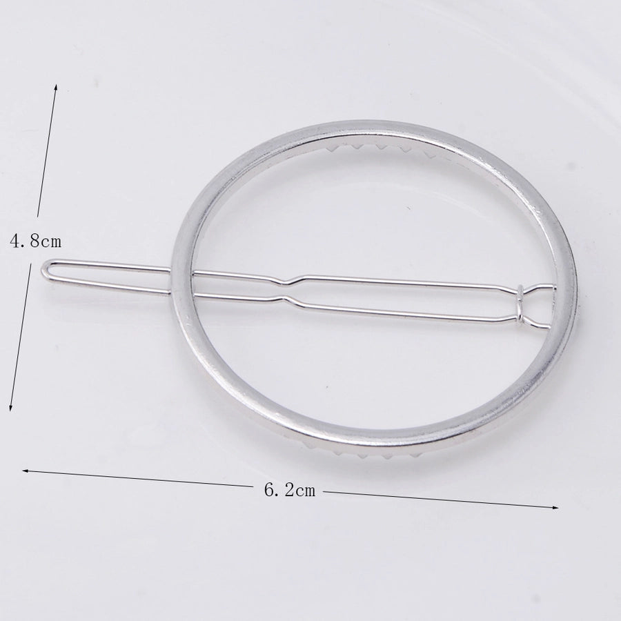 fashion geometric metal plating hair clip