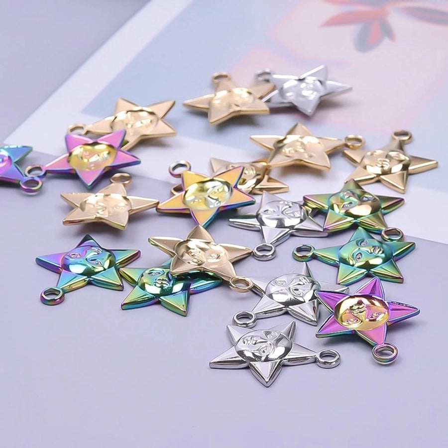 Jewelry Simple Style Pentagram 304 Stainless Steel Plating Pendant Necklace