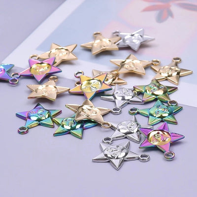 Jewelry Simple Style Pentagram 304 Stainless Steel Plating Pendant Necklace