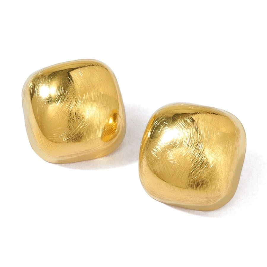 1 Pair French Style Simple Style Classic Style Geometric Polishing Plating 304 Stainless Steel 18K Gold Plated Ear Studs