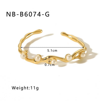 IG Style Simple Style Geometric 304 Stainless Steel Bangle In Bulk