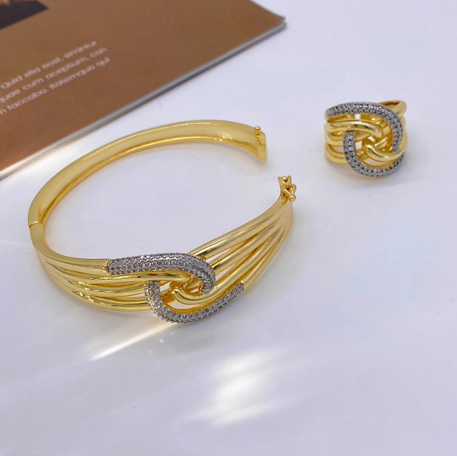 Jewelry Vintage Style Geometric Copper Mixed Metal Rings Bracelets