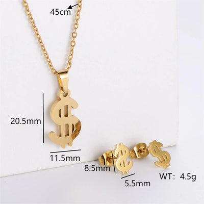 Jewelry Simple Style Classic Style Infinity Dollars Butterfly 304 Stainless Steel Jewelry Set