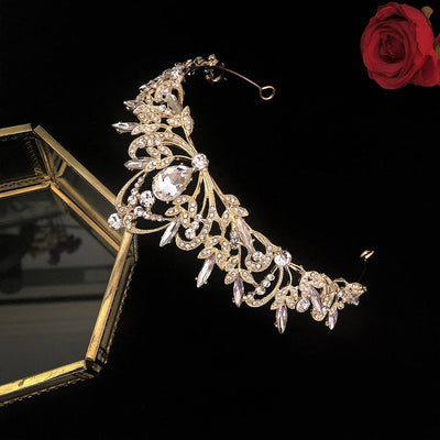 Simple Fashion Bridal Crown  Popular Wedding Headwear Diamond Baroque Bridal Crown Accessories