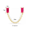 1 Pair Casual Elegant Geometric Copper Zircon 24K Gold Plated Drop Earrings