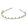 fashion flower alloy inlay artificial pearls rhinestones hair band 1 piece