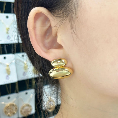 1 Pair Simple Style Classic Style Solid Color Plating Copper 18K Gold Plated Gold Plated Ear Studs