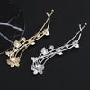 simple style butterfly alloy inlay artificial pearls rhinestones hair clip 1 piece