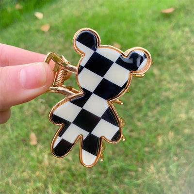cute plaid bear leopard pvc alloy hair claws