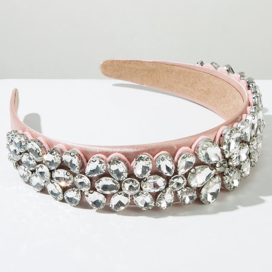 Women's Elegant Glam Luxurious Solid Color Alloy Cloth Glass Hair Band