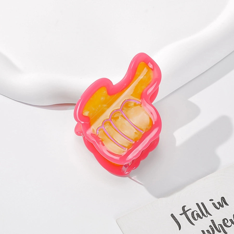 Women's IG Style Artistic Thumb Gesture Acetic acid sheets Hair Claws