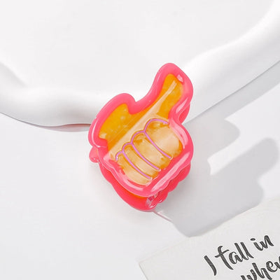 Women's IG Style Artistic Thumb Gesture Acetic acid sheets Hair Claws