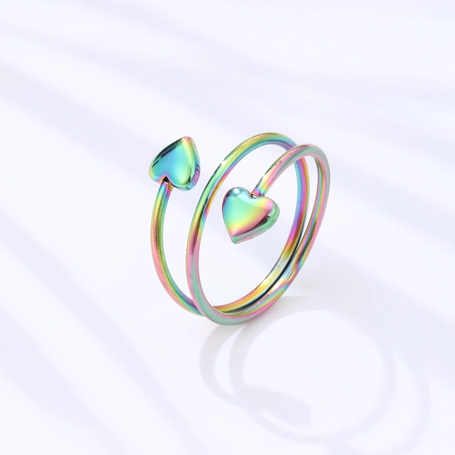 Jewelry Simple Style Geometric 304 Stainless Steel Polishing Open Rings