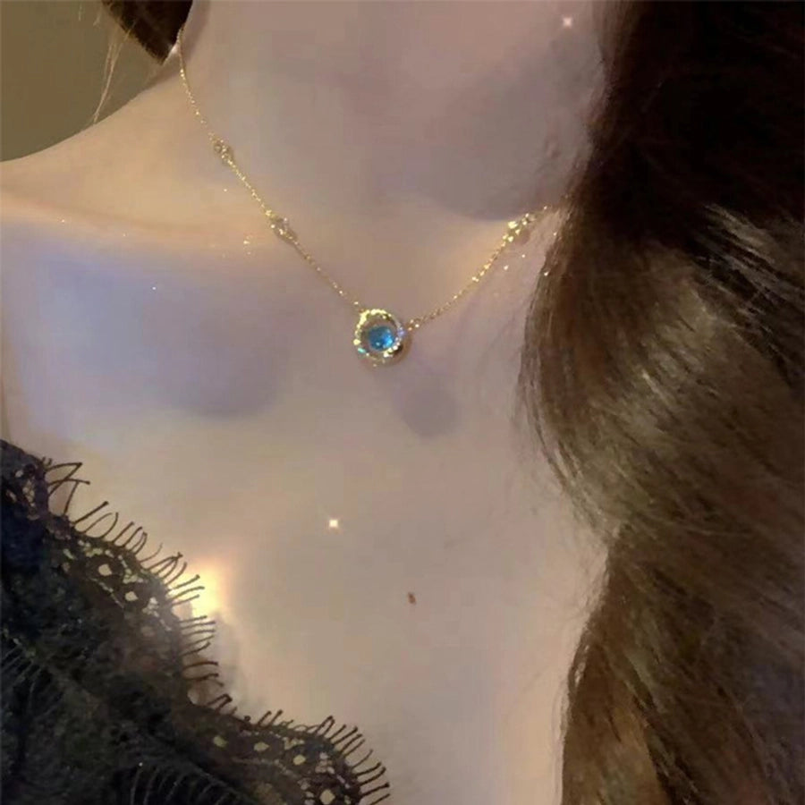 Copper Plating Geometric Pendant Necklace