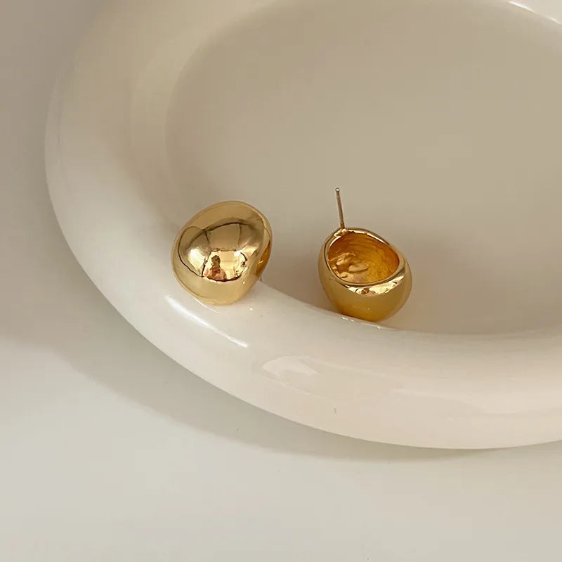 1 Pair Streetwear Geometric Heart Shape Plating Alloy Earrings