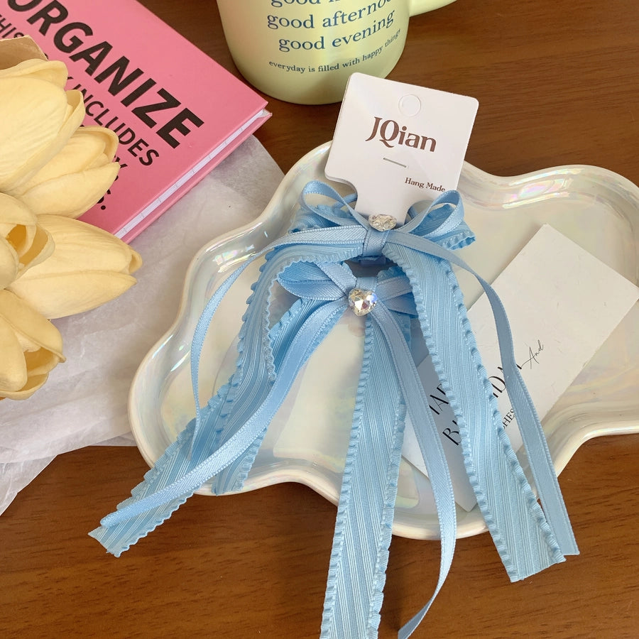 Women's IG Style Sweet Bow Knot Cloth Hair Clip