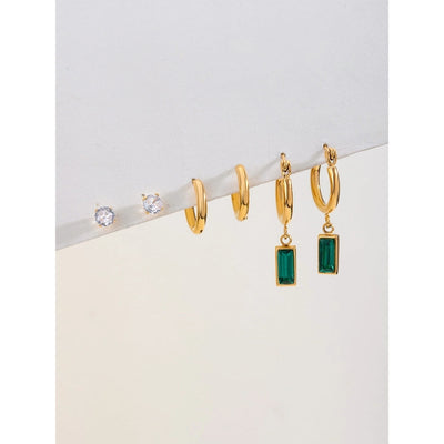 1 Set Simple Style Classic Style Geometric 304 Stainless Steel Earrings