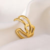 Jewelry Elegant Heart Shape Titanium Steel Open Rings