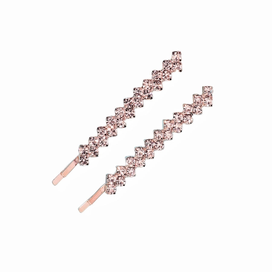 elegant solid color alloy inlay rhinestones hair clip