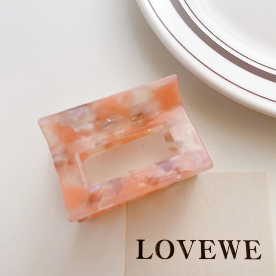 korean acetate plate hair accessories square hollow grab clip female