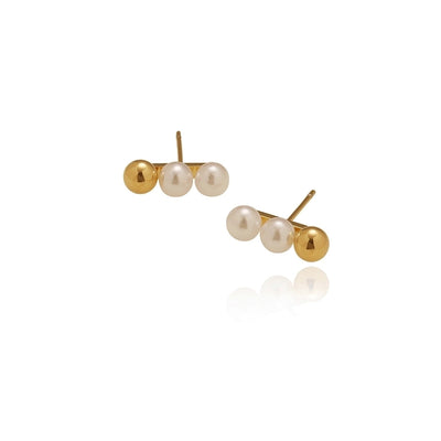 Elegant Cute Classic Style Pearl 304 Stainless Steel Ear Studs