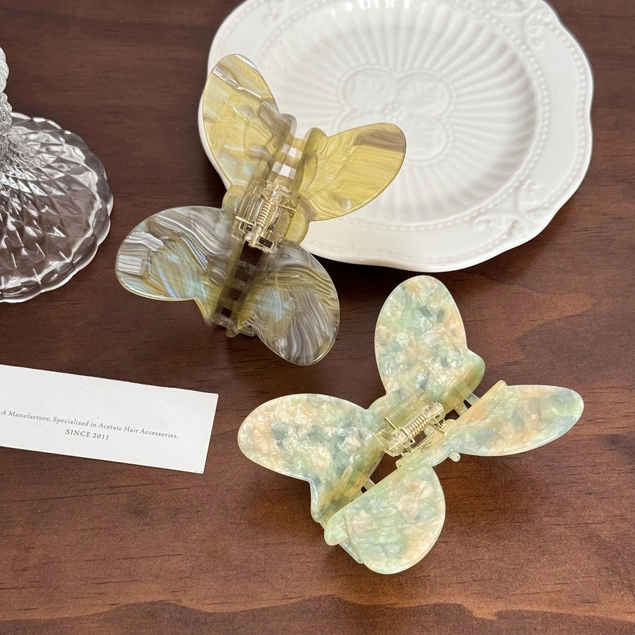 Women's Sweet Simple Style Solid Color Bow Knot Acetic Acid Hair Claws