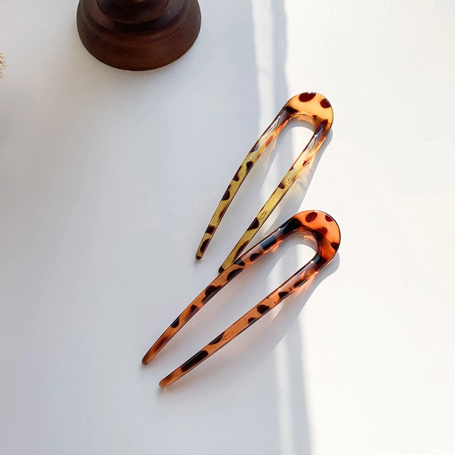 Women's Simple Style Classic Style U Shape Resin Hair Sticks