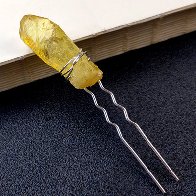 women's ig style geometric alloy handmade inlay crystal hairpin