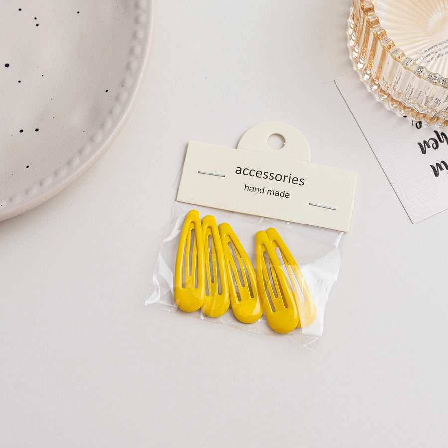 simple style solid color metal hollow out hair clip