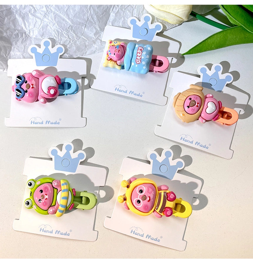 LOOPY Little Beaver Children's Hairpin Duckbill Clip Side Bangs Clip Broken Hairpin Little Girl's Headwear Ruby Hair Accessories