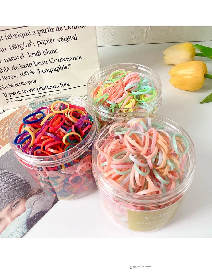 Children's hair accessories disposable rubber band Small color baby head rope does not hurt the hair high elastic girl tie head rubber band