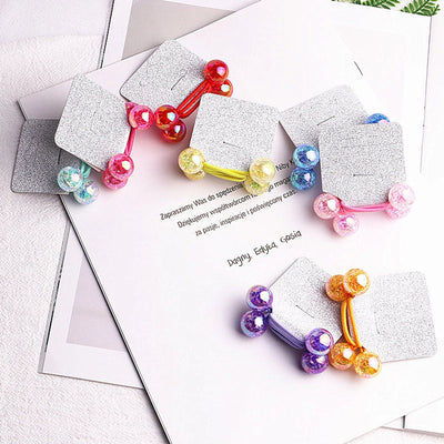 Kid'S Cute Simple Style Round Colorful Arylic Hair Tie