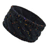 plus velvet knitted hair band wool color dot yarn headband variegated warm hair accessories autumn and winter twist ear protection headband
