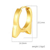 1 Pair Cute Solid Color Polishing 304 Stainless Steel 18K Gold Plated Earrings