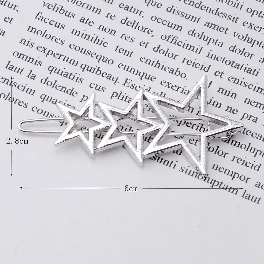 fashion geometric metal plating hair clip